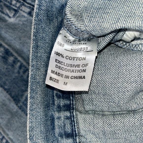 PacSun Denim Collared Button-Up Long Sleeve Relaxed Fit Light Wash Jean Jacket M - Picture 10 of 10